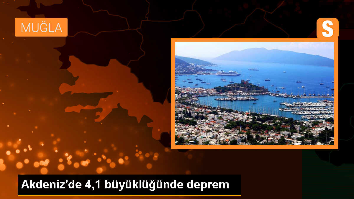 Akdeniz\'de 4,1 büyüklüğünde deprem
