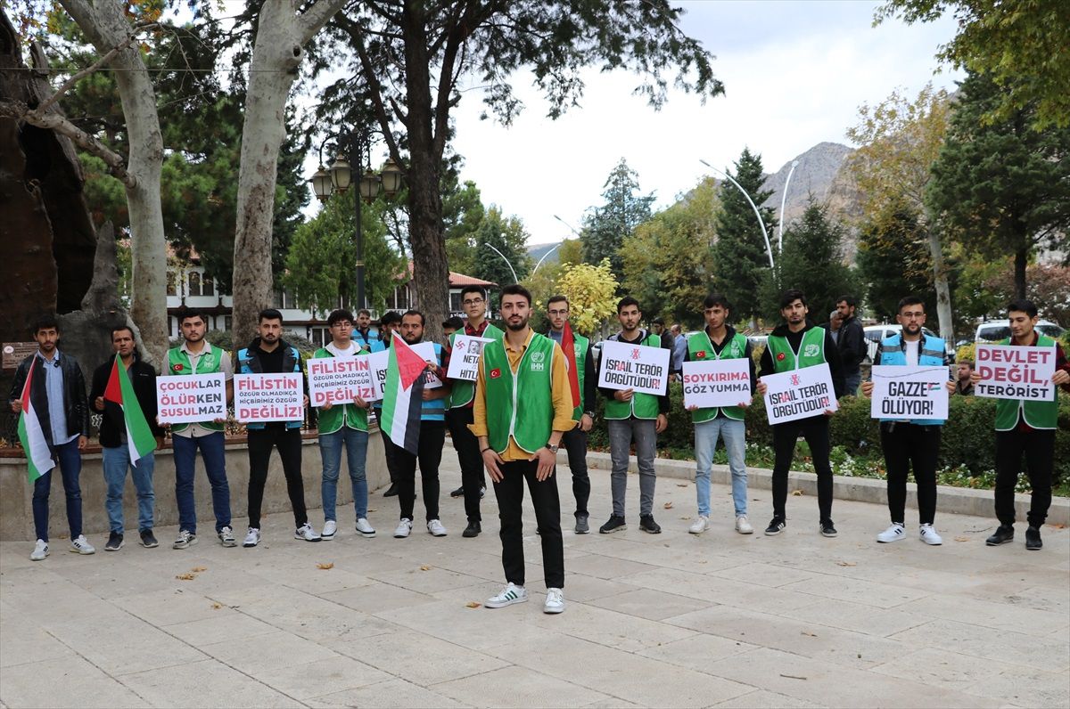Amasya\'da İsrail\'in Gazze\'ye saldırıları protesto edildi