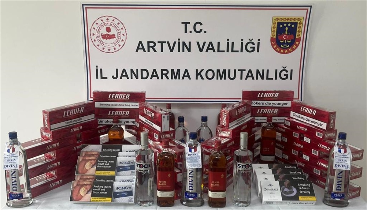 Artvin\'de Kaçak Sigara, Alkol ve Bal Operasyonu