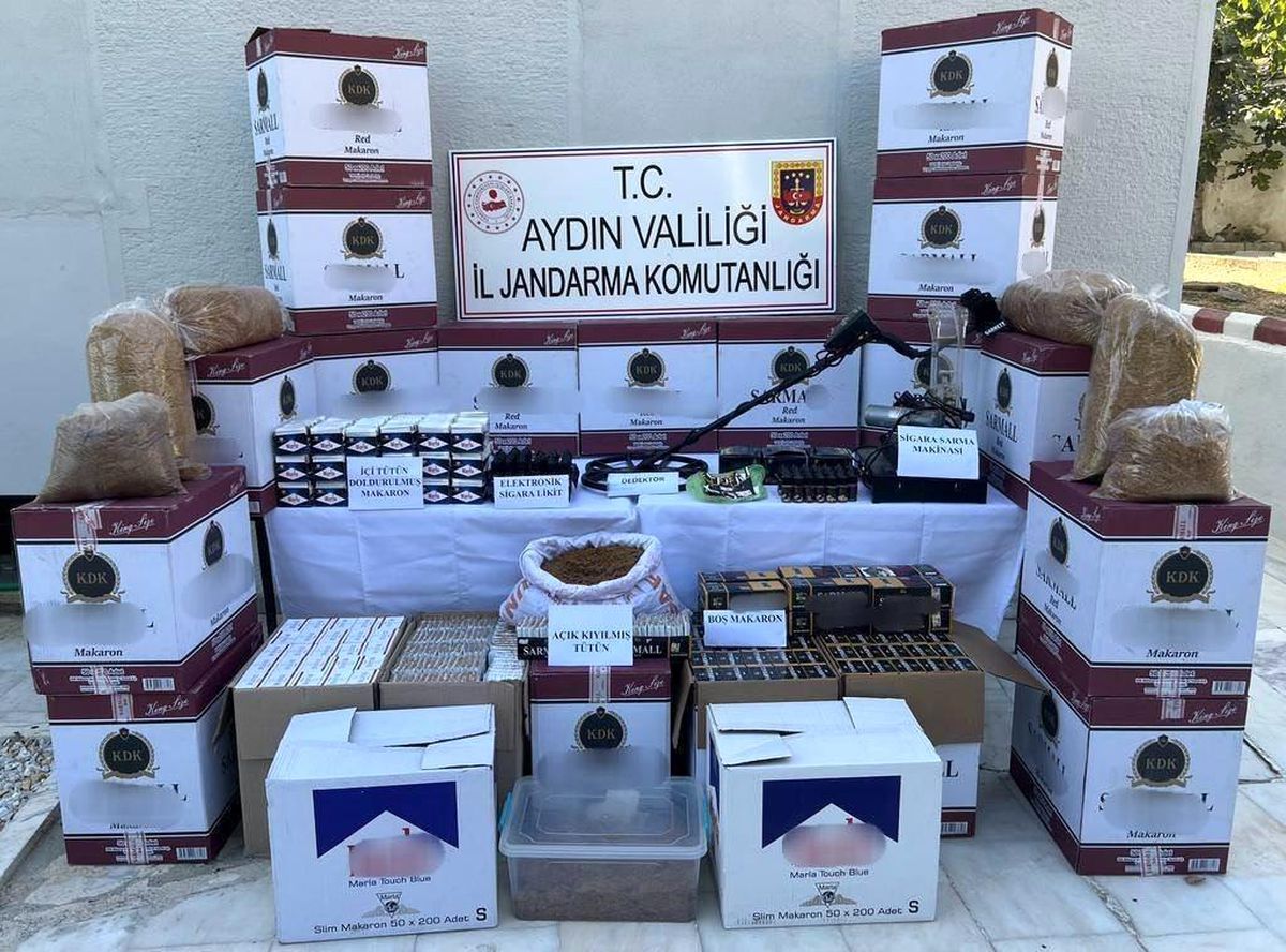 Aydın\'da Kaçak Sigara Operasyonu: 177 Bin 400 Adet İçi Doldurulmuş Makaron Ele Geçirildi