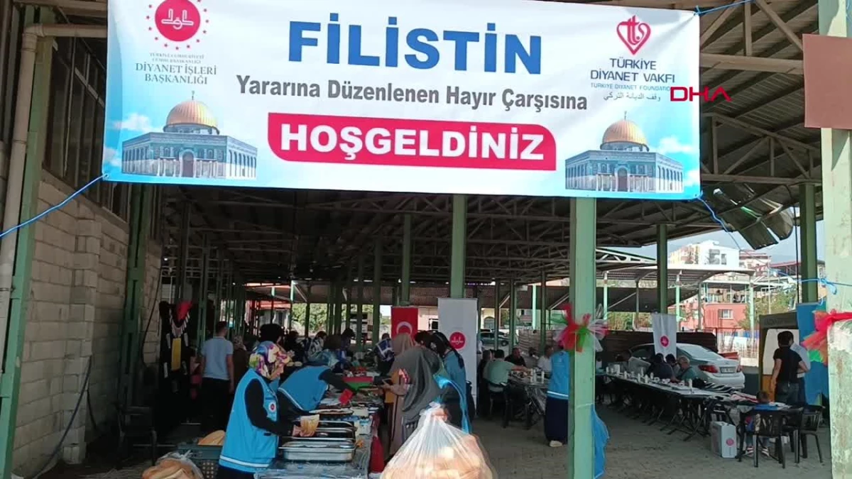 İslahiye\'de depremzede kadınlar Filistin\'e destek için kermes düzenledi