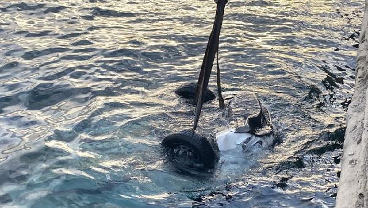 Darıca'da hafif ticari araç denize düştü, sürücü balıkçılar tarafından kurtarıldı