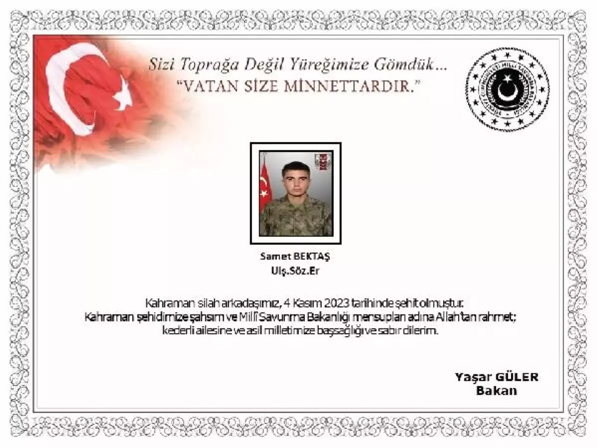 MSB: Van\'da 1 asker şehit oldu (2)