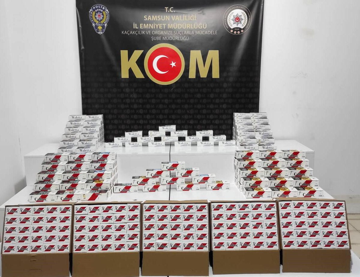 Samsun\'da 90 Bin Adet Sahte Bandrollü Boş Makaron Ele Geçirildi