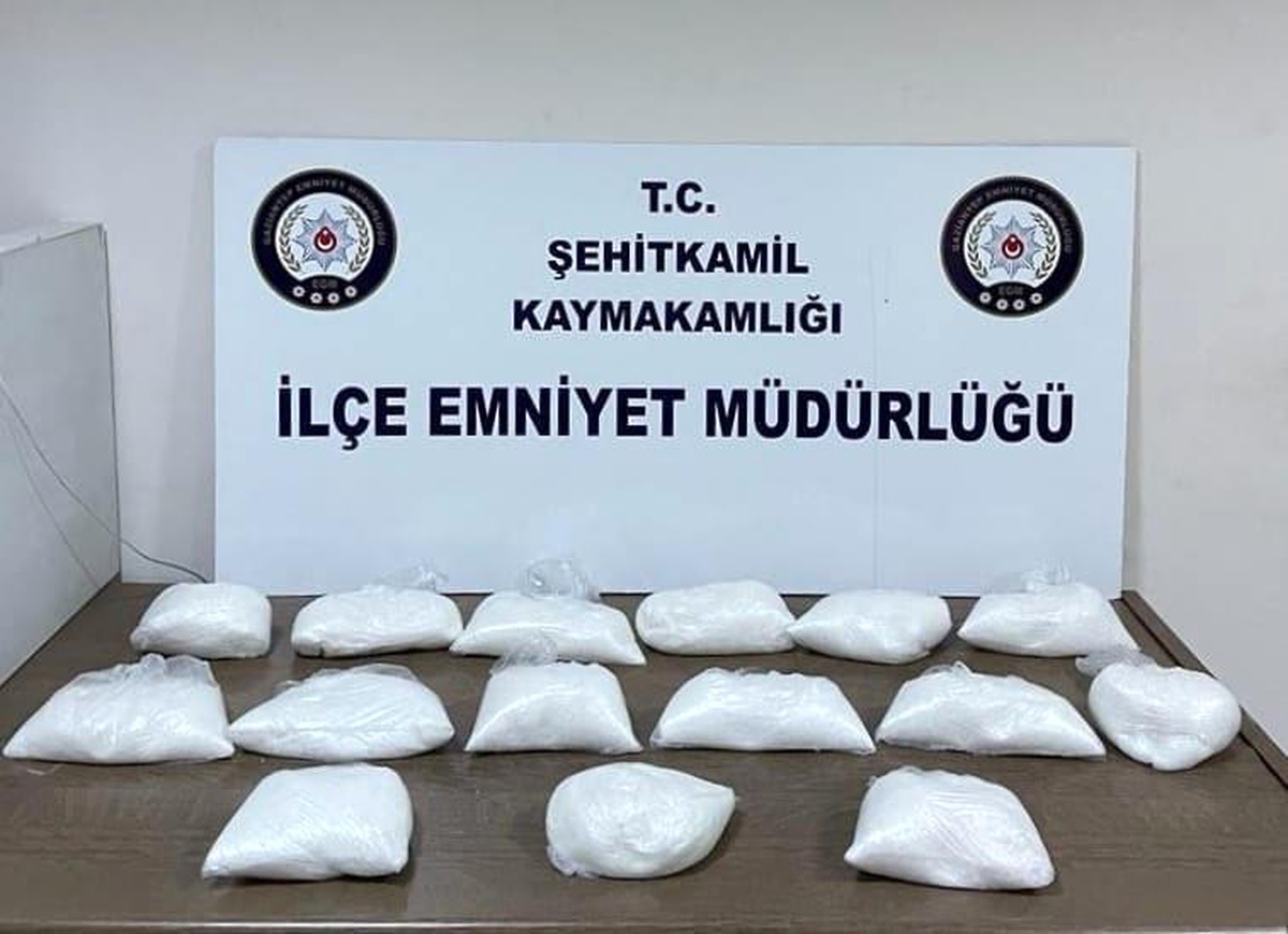 Gaziantep\'te 14 kilo metamfetamin ele geçirildi