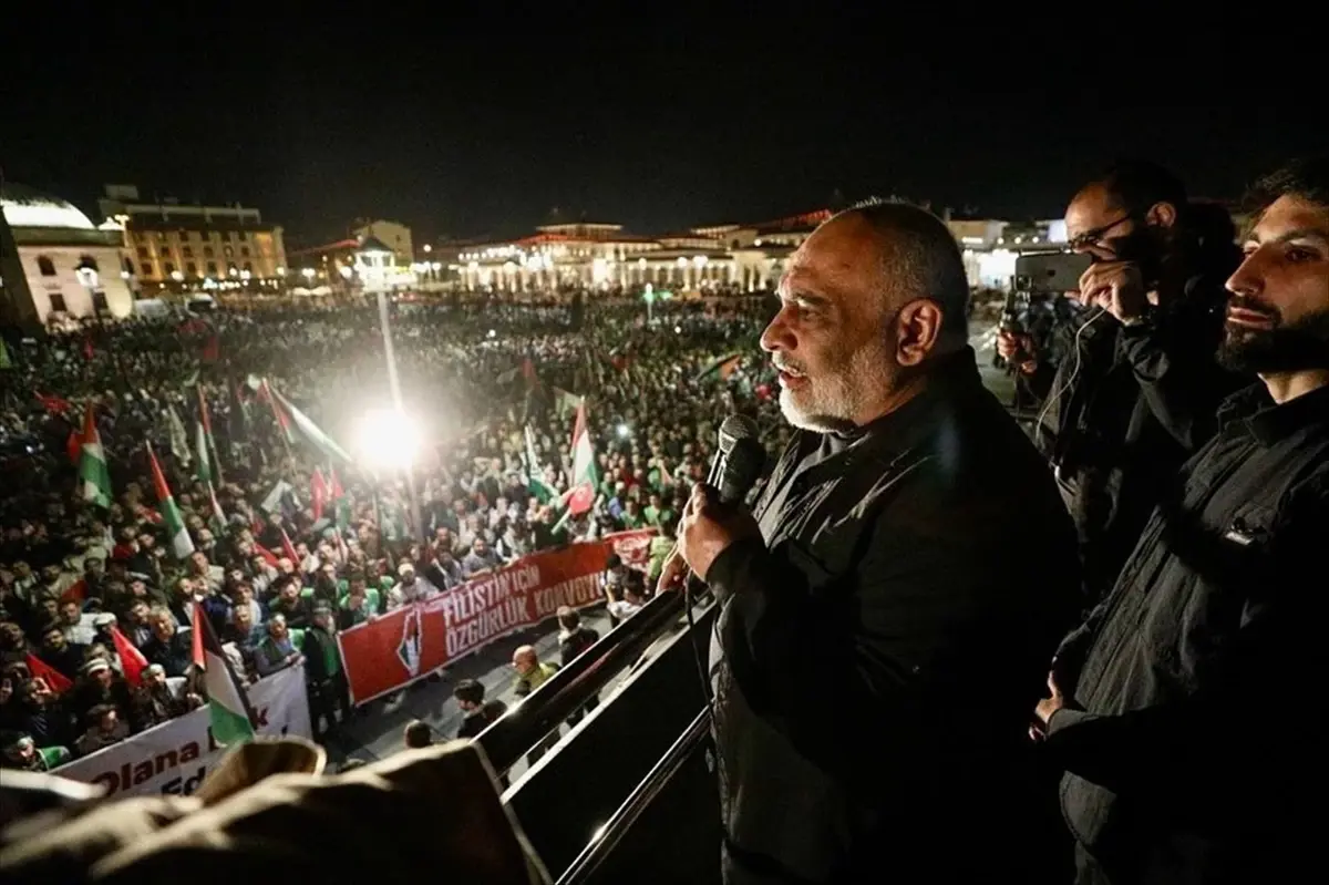 Filistin İçin Özgürlük Konvoyu Konya'ya Ulaştı