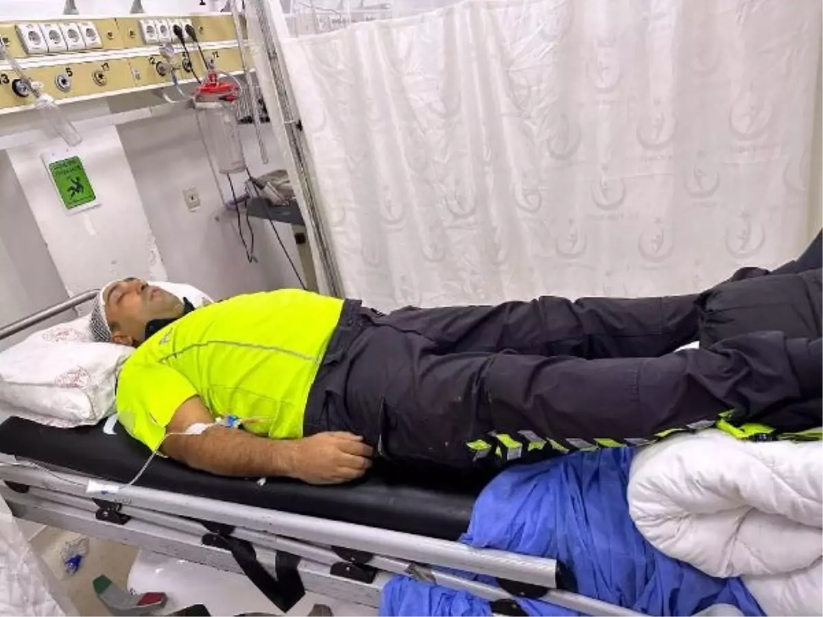 Gaziantep'te trafik polisine çarpan sürücü gözaltına alındı