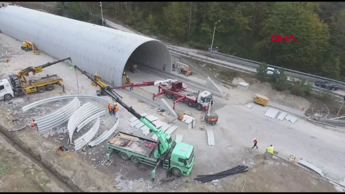 Bolu Dağı Tüneli Ankara İstikametindeki Tüp Uzatıldı