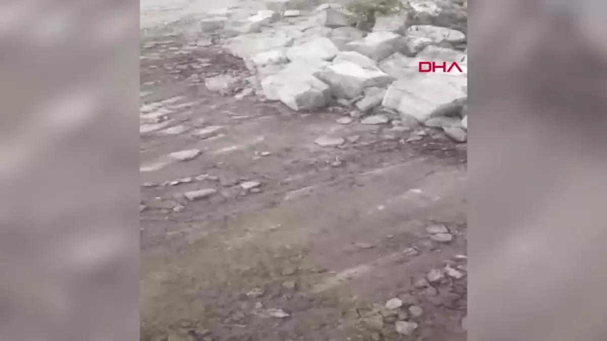 Aydın\'da oluşan hortumda cami minaresi ve ağaçlar devrildi