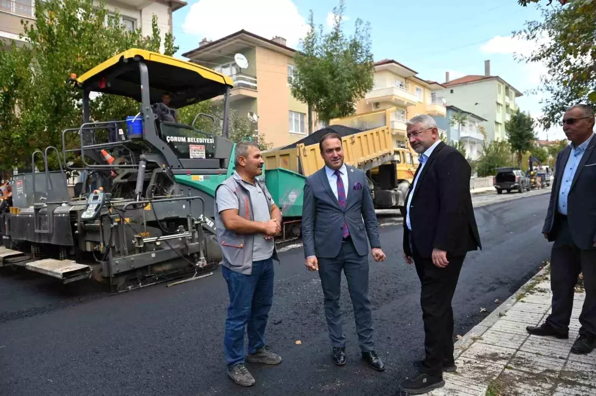 Çorum Belediyesi 4 Yılda 400 Bin Ton Asfalt Çalışması Gerçekleştirdi