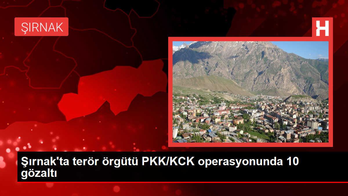Şırnak'ta PKK/KCK operasyonunda 10 şüpheli gözaltına alındı