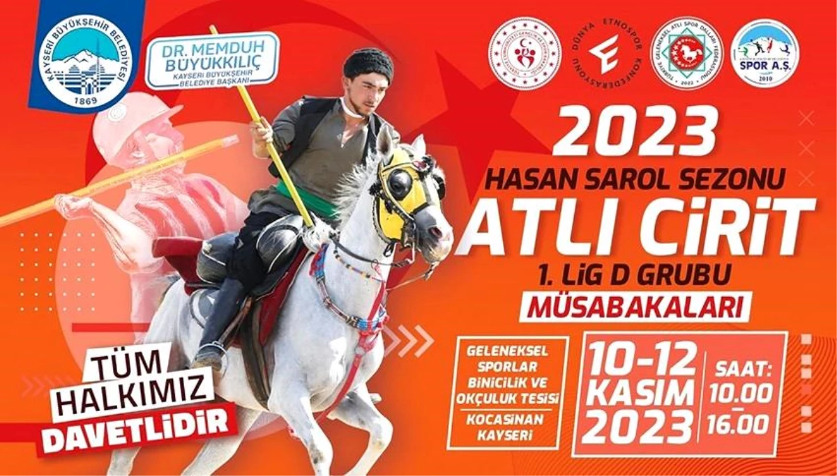 2023 Hasan Sarol Sezonu Atlı Cirit 1. Lig D Grubu Müsabakaları Kayseri\'de Yapılacak