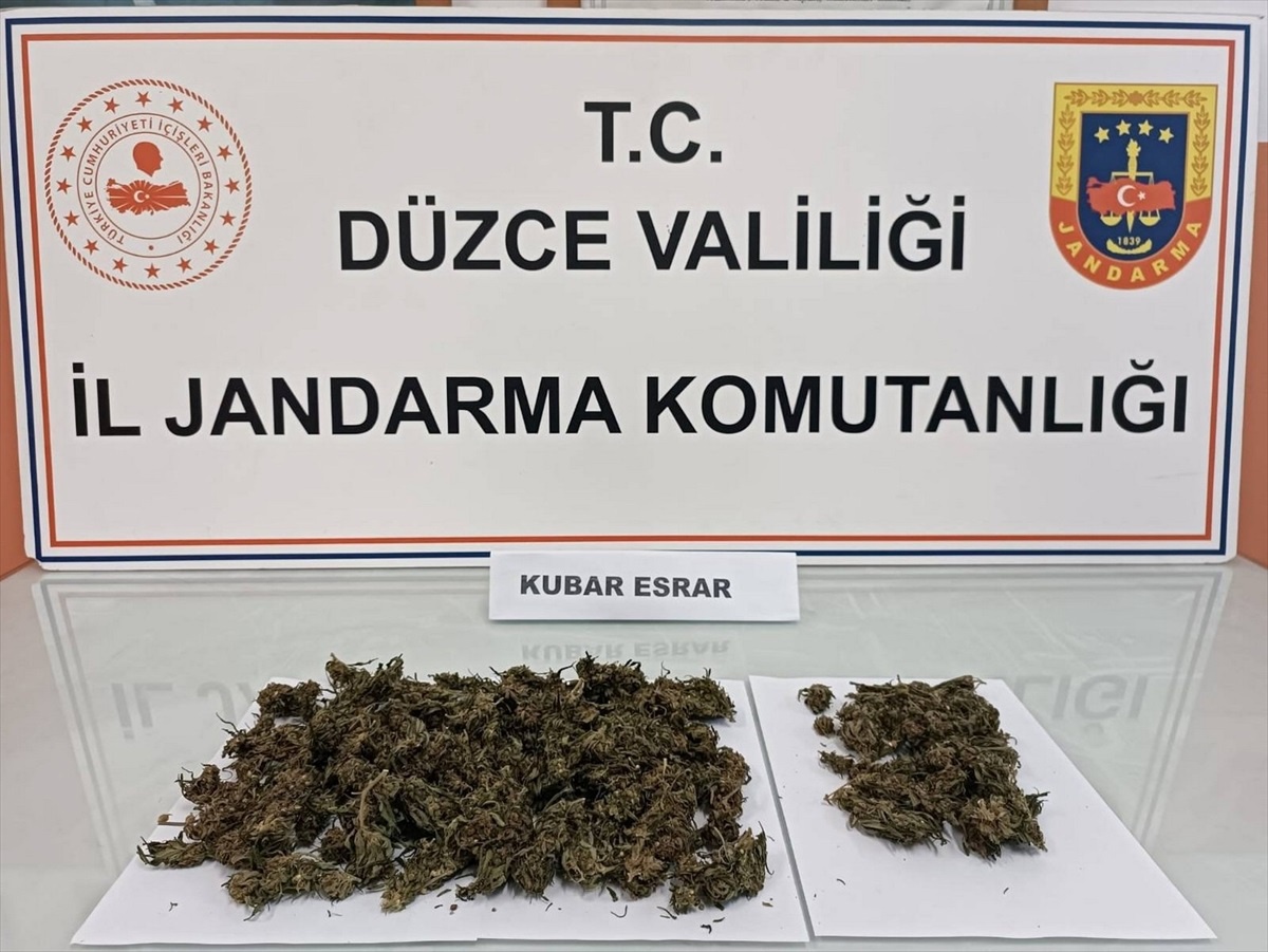 Düzce\'de Jandarma Operasyonunda 269 Gram Uyuşturucu ve Ruhsatsız Silahlar Ele Geçirildi