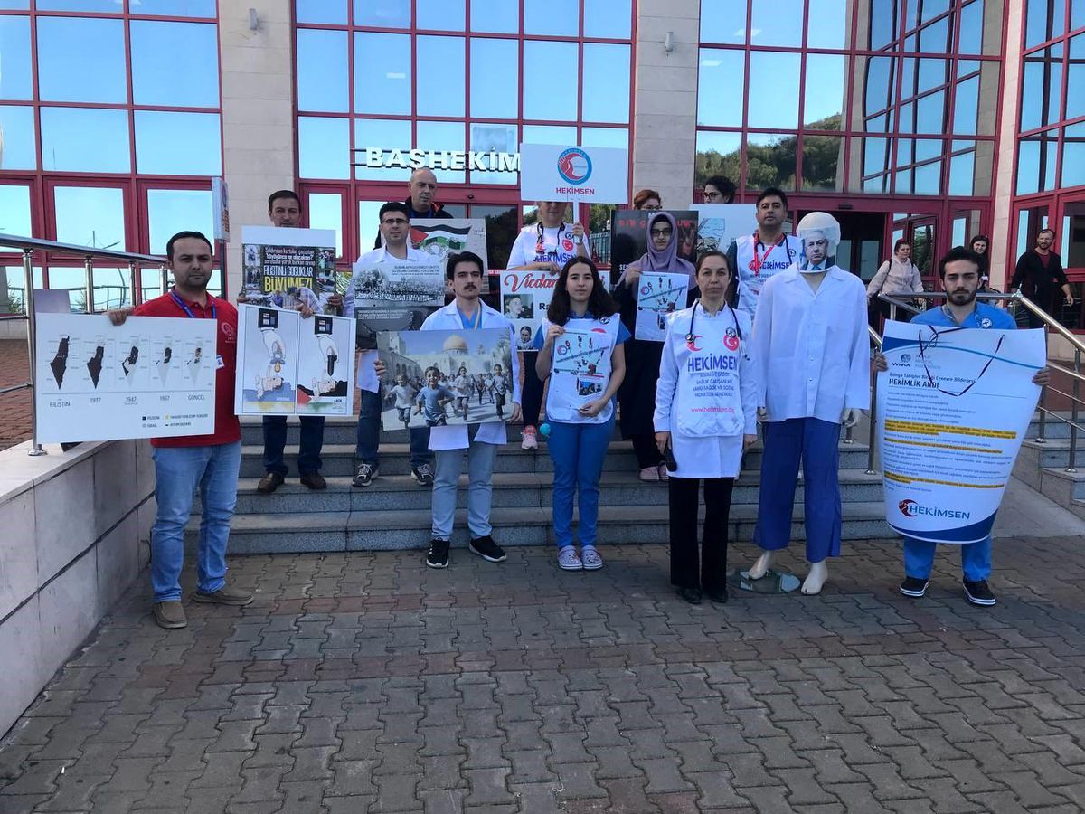 Zonguldak\'ta Hekim Sen, İsrailli doktorlara tepki gösterdi