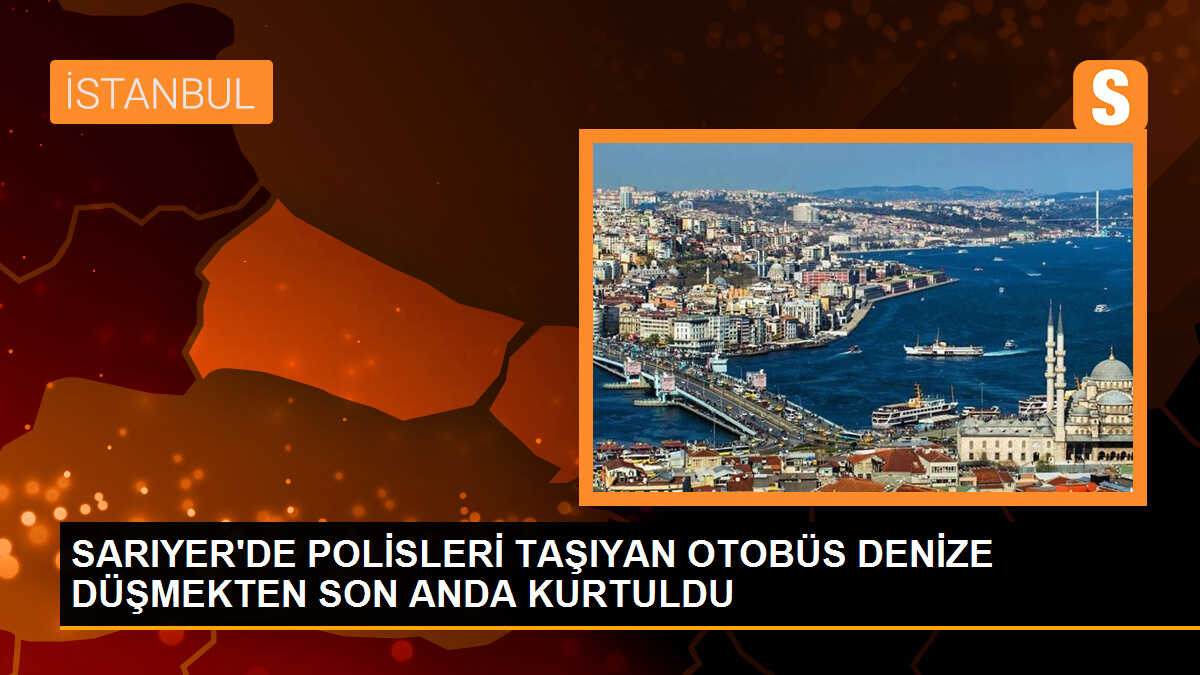 Çin Konsolosluğu önünde polis servis otobüsü kaza yaptı