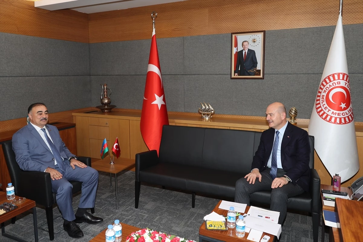 TBMM İçişleri Komisyonu Başkanı Soylu, Azerbaycan\'ın Ankara Büyükelçisi Memmedov\'u kabul etti