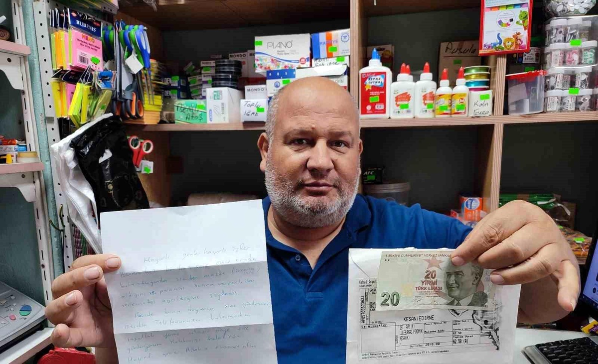 Kırtasiyeden maske alan kadının unutulan parasını yıllar sonra göndermesi