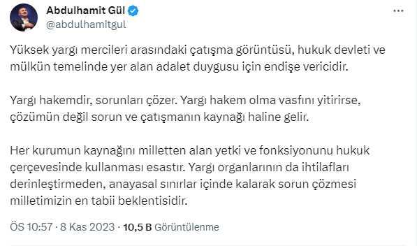 AK Partili Hayati Yazıcı'dan AYM üyelerine suç duyurusunda bulunan Yargıtay'a tepki: Devleti oluşturan erkler birbirini çelmeleyemez, yazık çok yazık