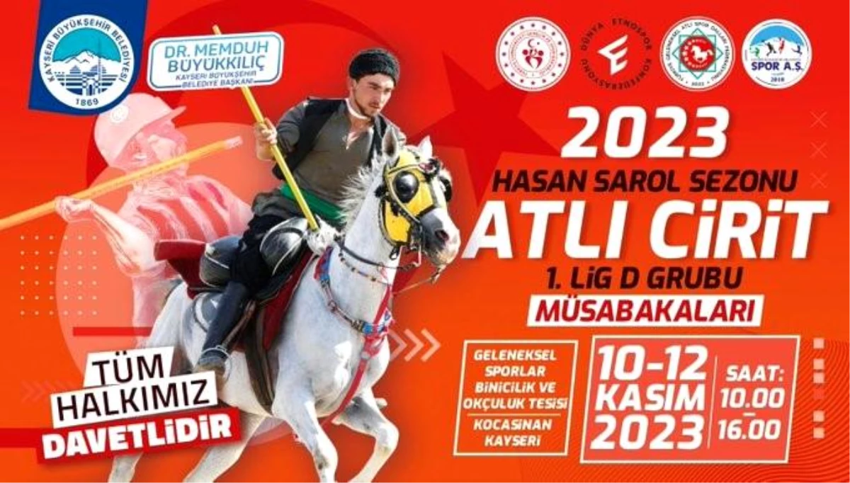 Kayseri Büyükşehir Belediyesi, Atlı Cirit 1. Lig D Grubu Müsabakalarına Ev Sahipliği Yapacak