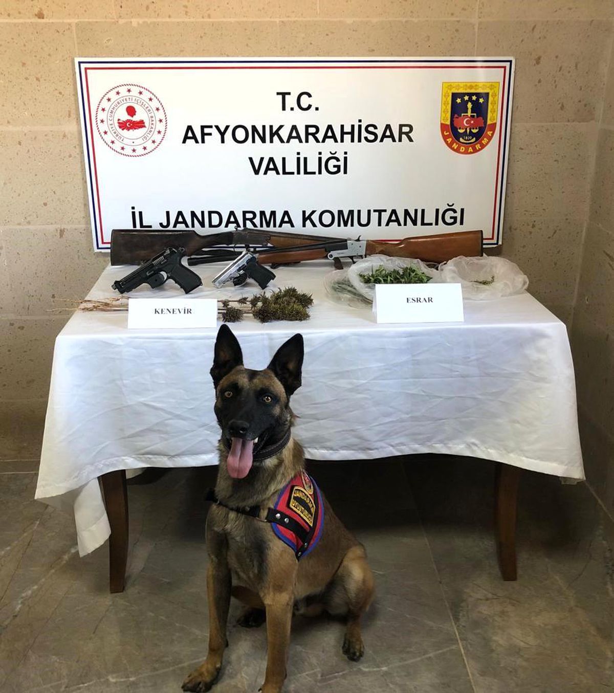 Afyonkarahisar İhsaniye\'de Esrar ve Ruhsatsız Silah Operasyonu