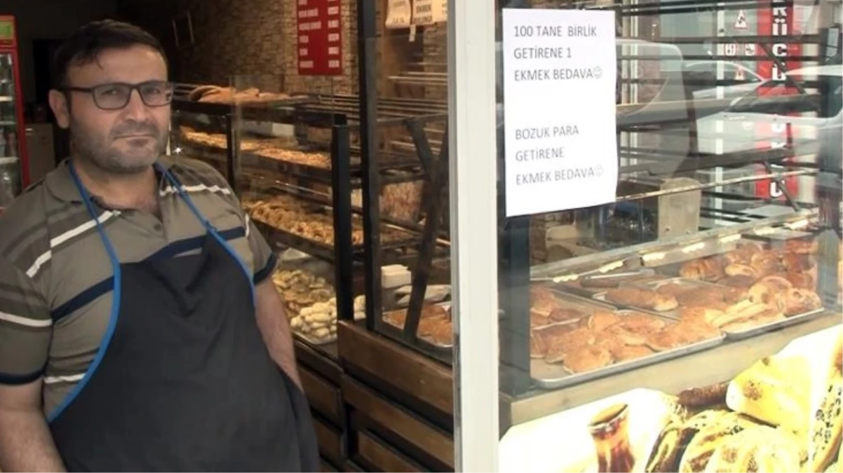 Arnavutköy\'deki esnaftan ilginç çözüm: Bozuk para getirene ekmek bedava