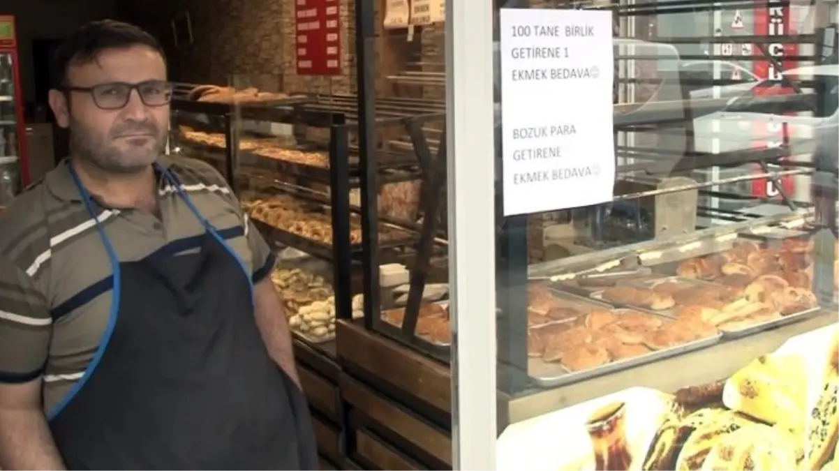 Arnavutköy\'deki esnaftan ilginç çözüm: Bozuk para getirene ekmek bedava