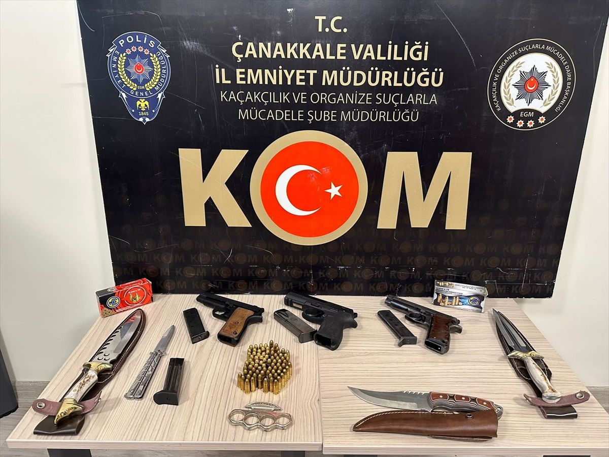 Çanakkale\'de silah kaçakçılığı operasyonu: 2 tutuklama