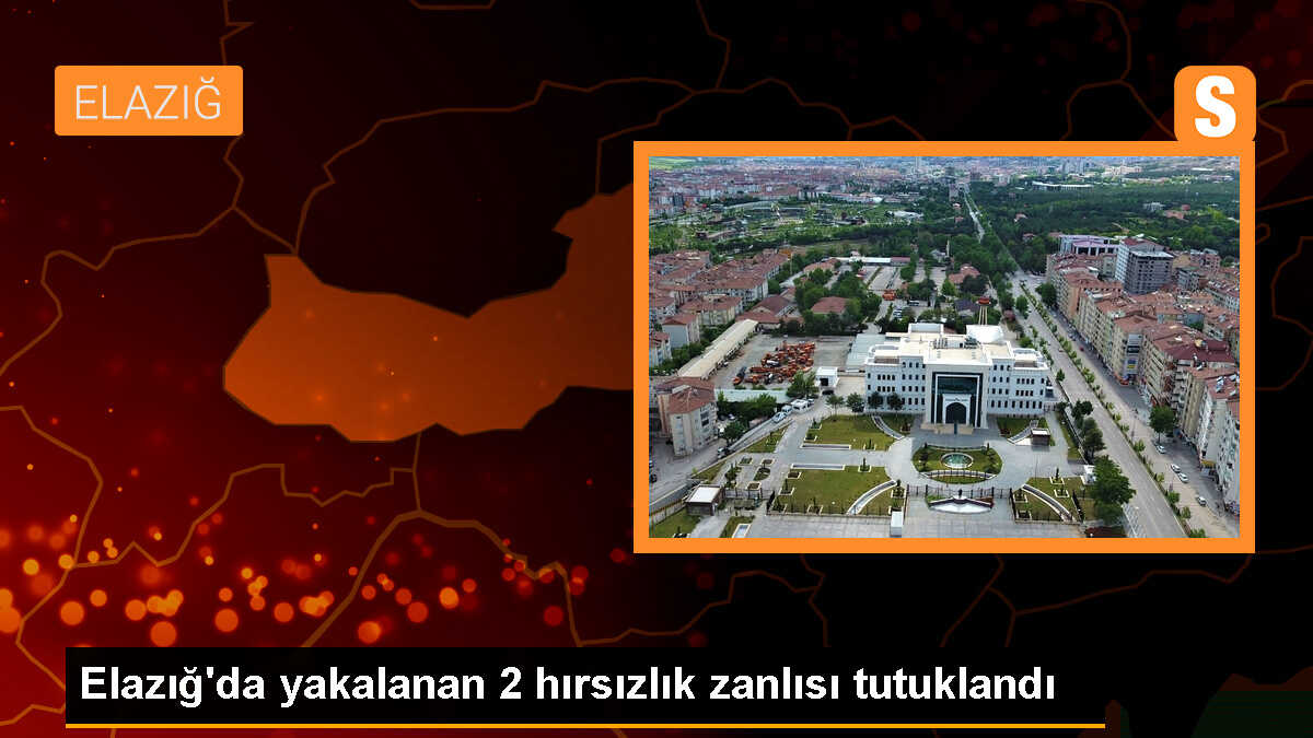 Elazığ\'da Hırsızlık Yapan 2 Şüpheli Tutuklandı