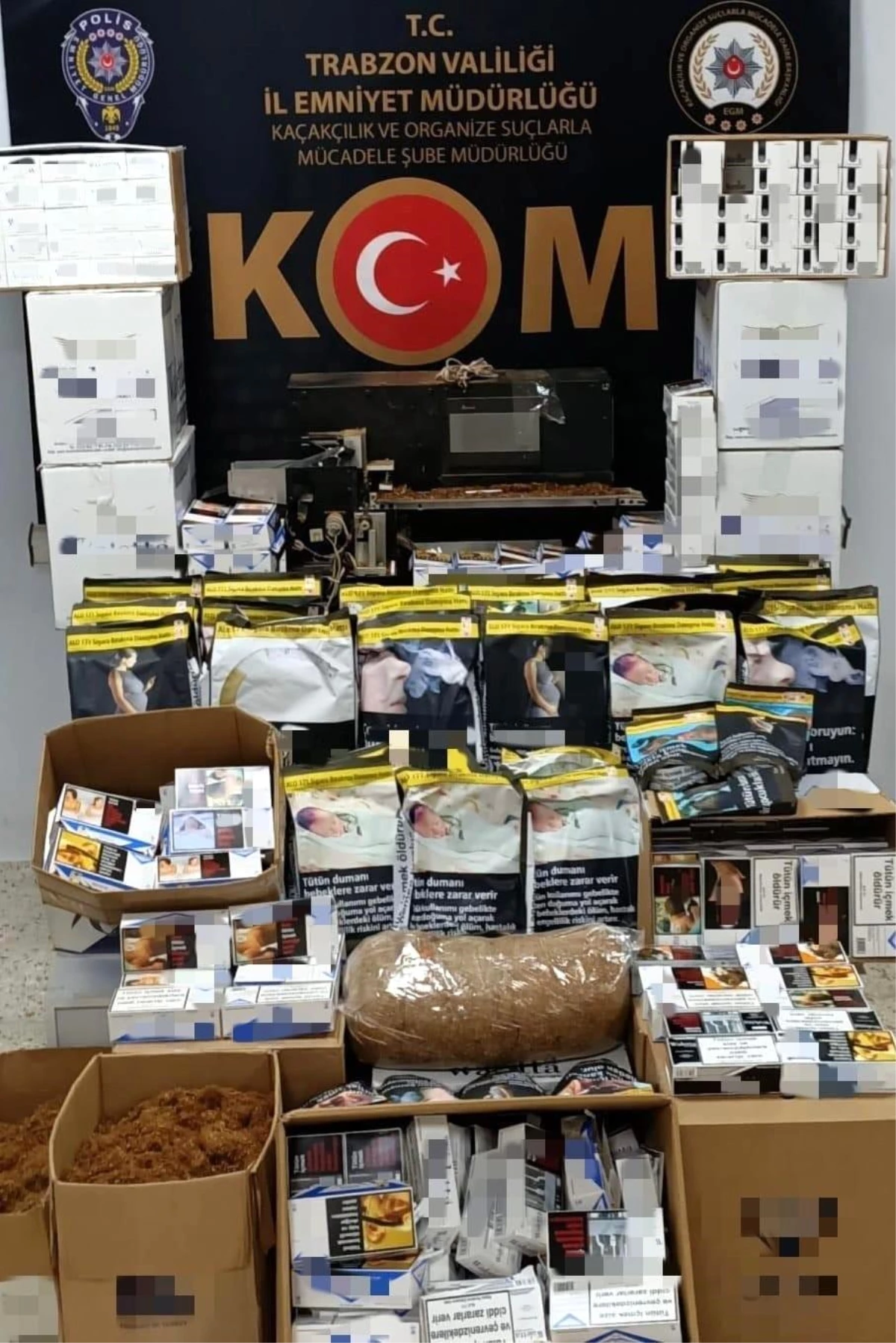 Trabzon\'da Kaçakçılık Operasyonu: Alkol ve Tütün Ürünleri Ele Geçirildi