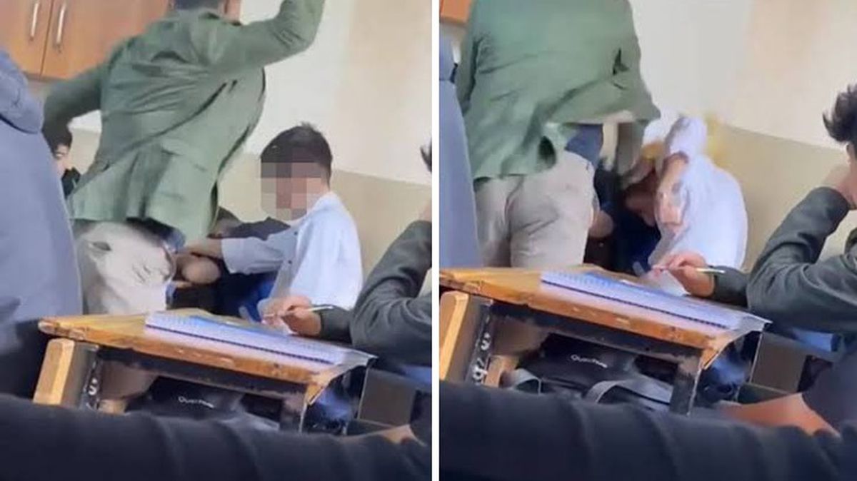 Öğrencisini kitapla döven öğretmeni hastanelik ettiler