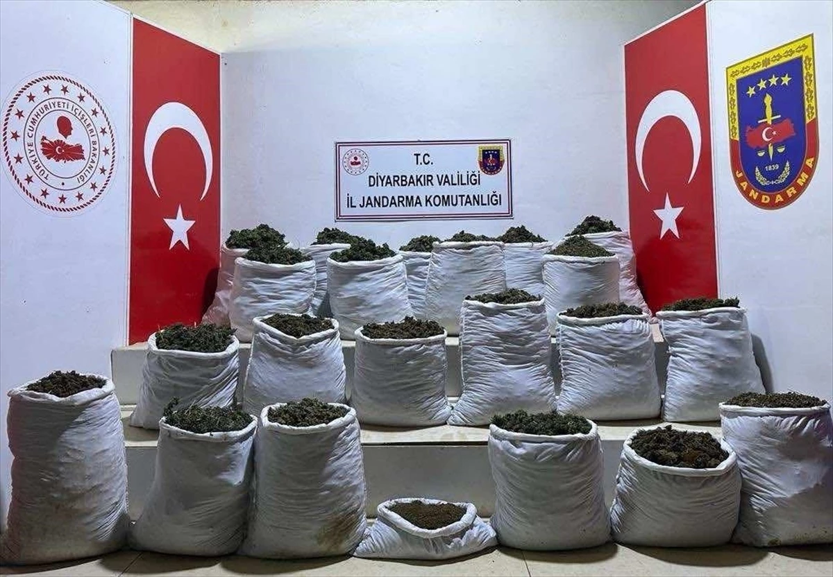 Diyarbakır\'da 280 kilogram esrar, 284 bin 500 kök Hint keneviri ele geçirildi