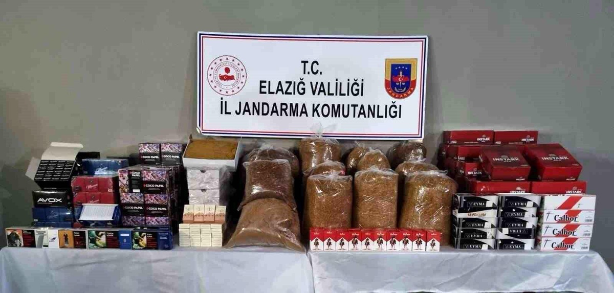 Elazığ\'da 66 Kilo Kaçak Tütün Ele Geçirildi
