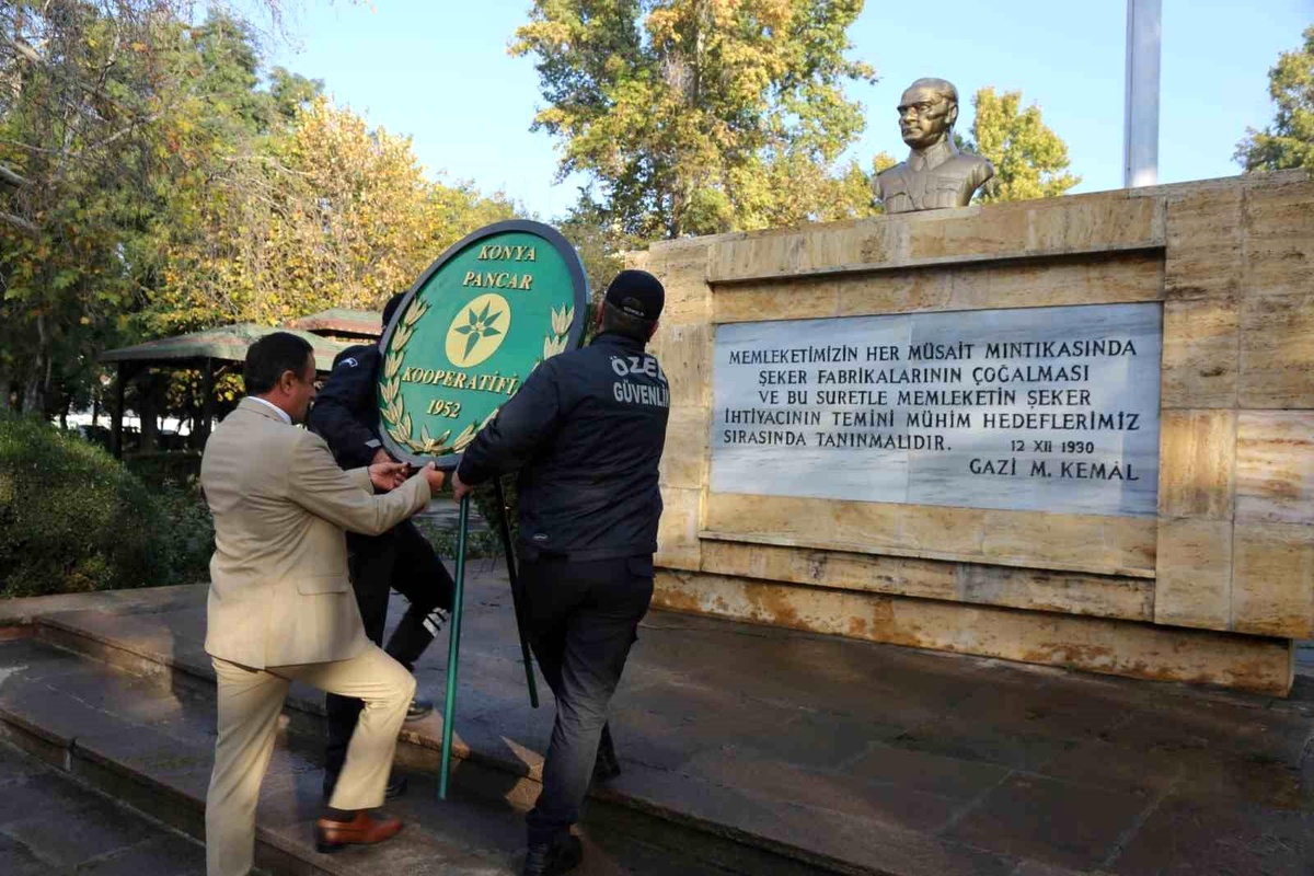 Konya Şeker\'de Atatürk\'ü Anma Töreni