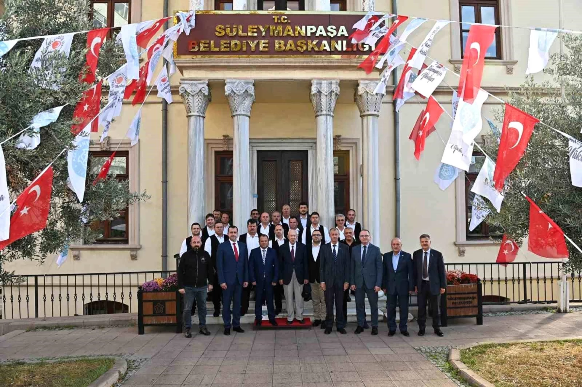 Süleymanpaşa Belediye Başkanı Hüseyin Uzunlar, Romanya\'dan gelen heyeti ağırladı