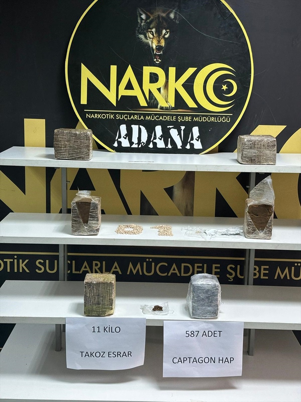 Adana\'da 11 Kilogram Esrar ve 587 Uyuşturucu Hap Ele Geçirildi