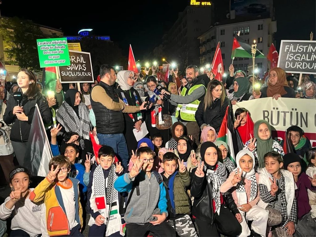 Ankara\'da Filistin\'e Destek Yürüyüşü Düzenlendi