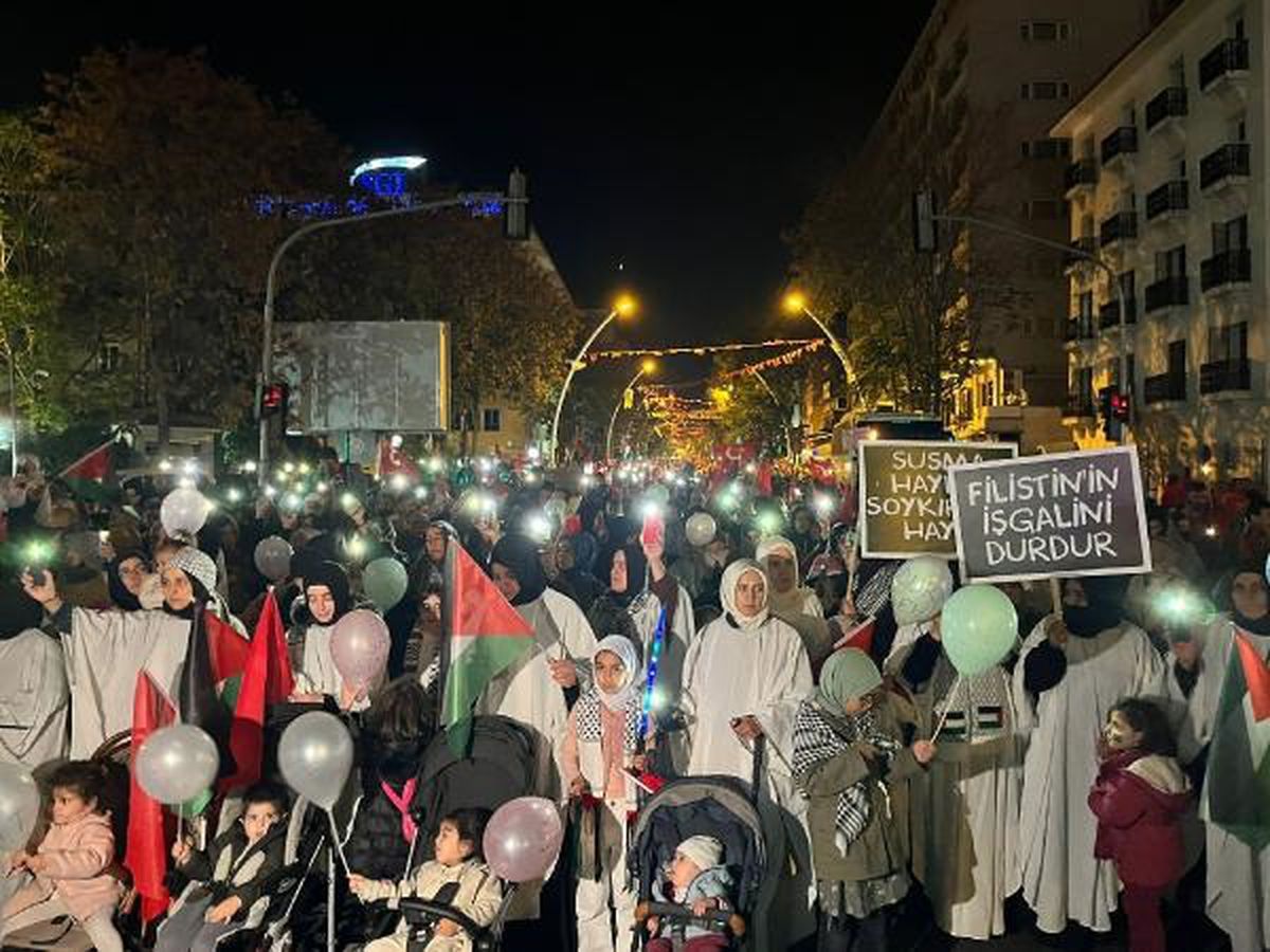 Ankara\'da Filistin\'e Destek Yürüyüşü Düzenlendi