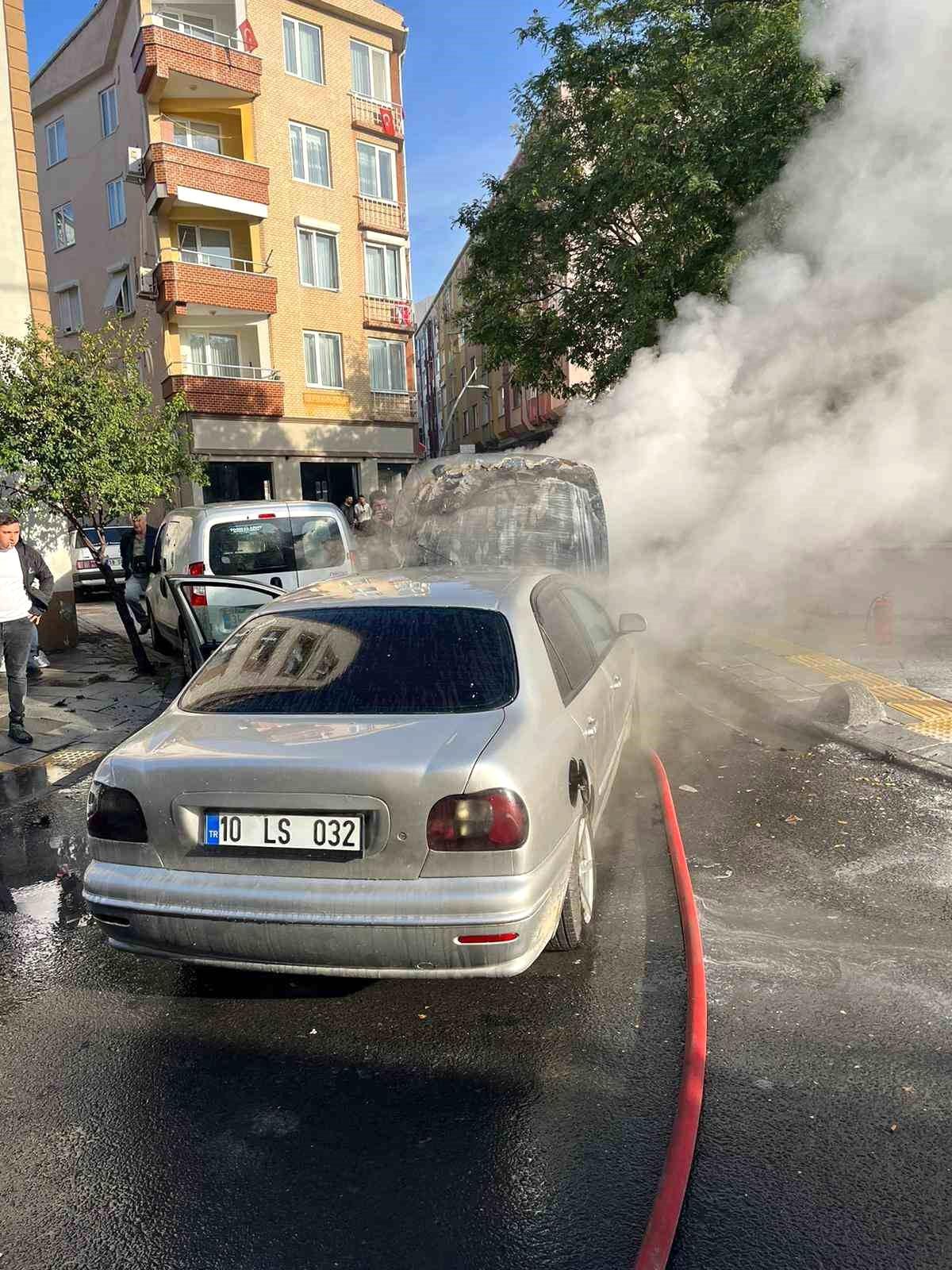 Lüleburgaz\'da Otomobil Yangını