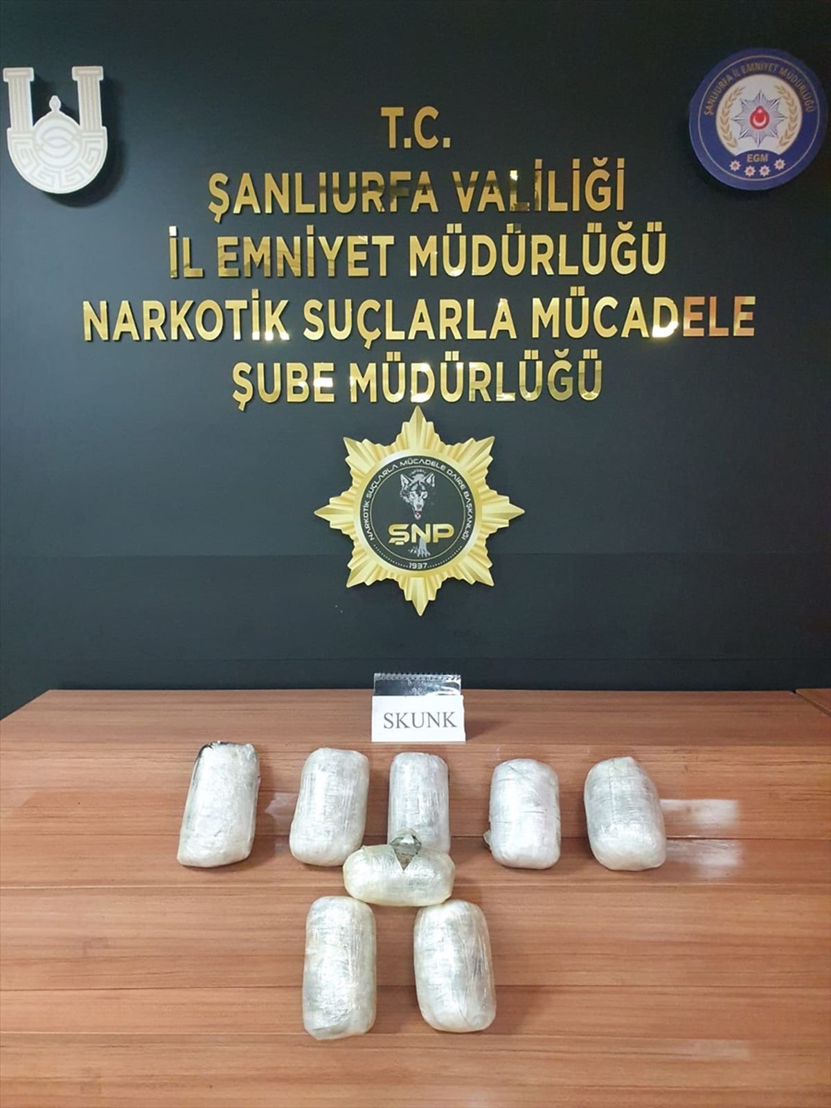 Şanlıurfa\'da 9 kilo 350 gram skunk ele geçirildi