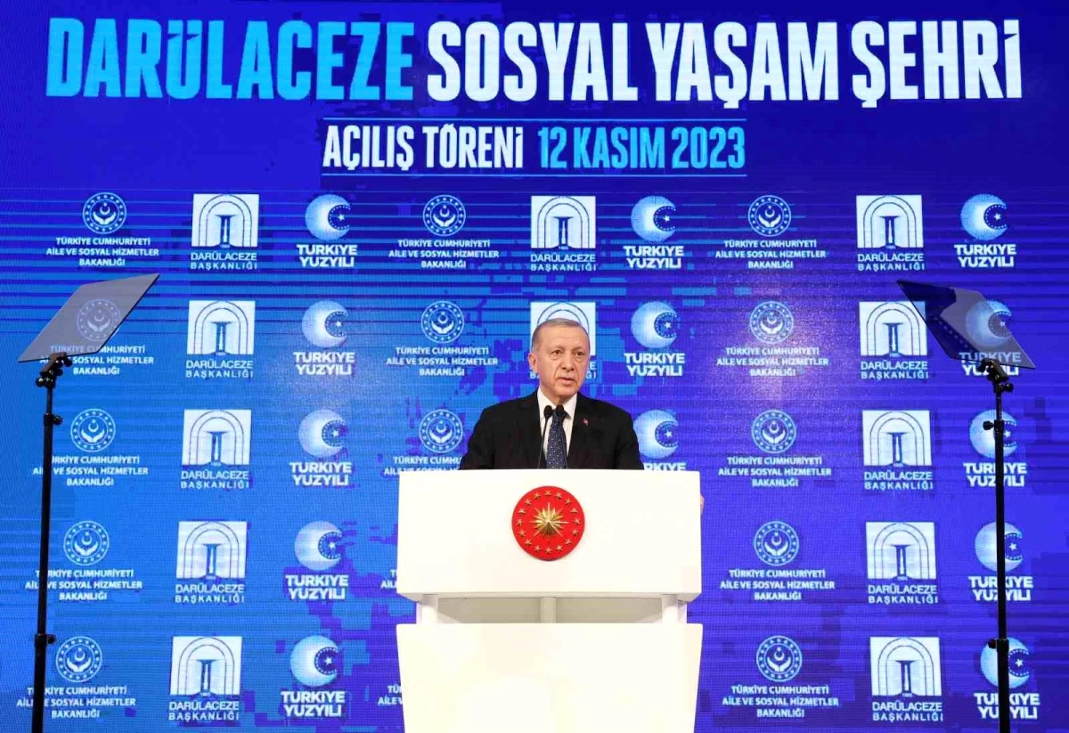 Cumhurbaşkanı Erdoğan, Darülaceze Sosyal Yaşam Şehri\'nin açılışında konuştu: (1)