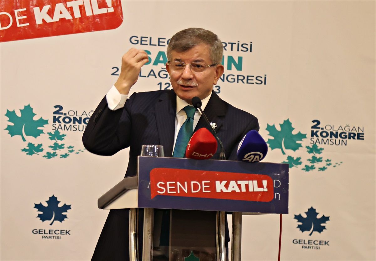 Gelecek Partisi Genel Başkanı Davutoğlu, partisinin Samsun il kongresine katıldı Açıklaması