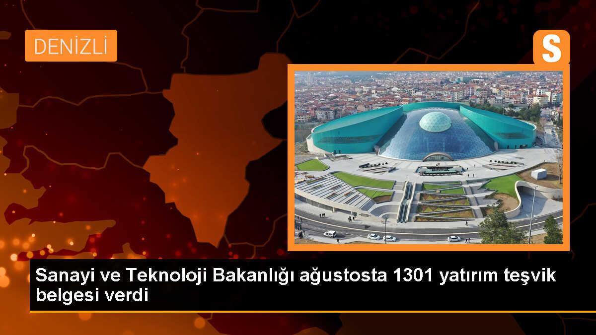 Ağustosta 1301 Yatırım Teşvik Belgesi Düzenlendi