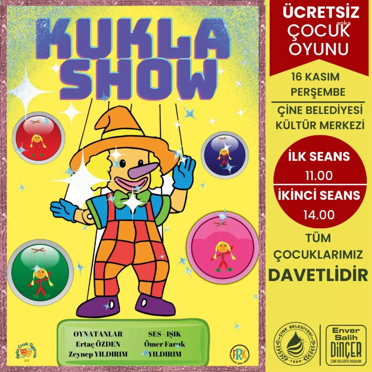 Çine Belediyesi, Çocukları Kukla Show ile Buluşturuyor