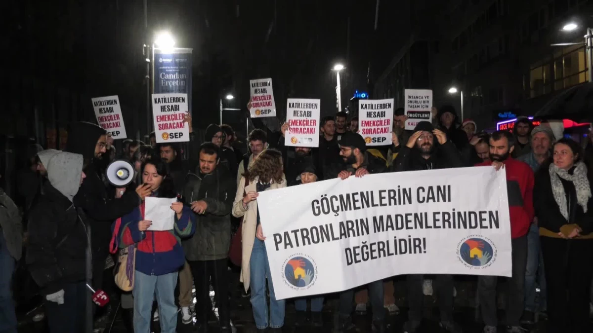 Göçmen Sendikası Girişimi ve Sol Örgütler, Zonguldak\'ta Göçmen İşçinin Öldürülmesini Protesto Etti: "Patronlar İçin İşçi Yaşamı, Ödenmesi Gereken...