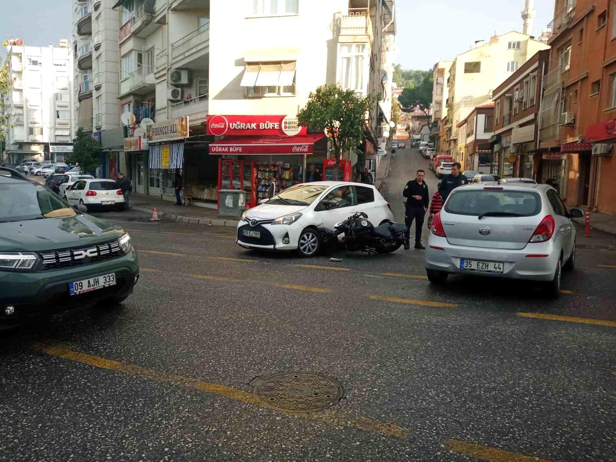 Aydın\'da motosiklet ile otomobil çarpıştı