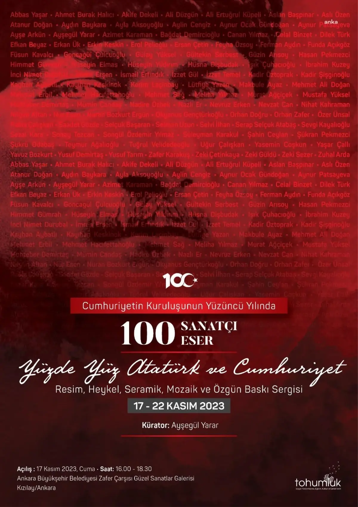 Ankara\'da Cumhuriyetin 100. Yılına Özel Karma Sergi Açılıyor