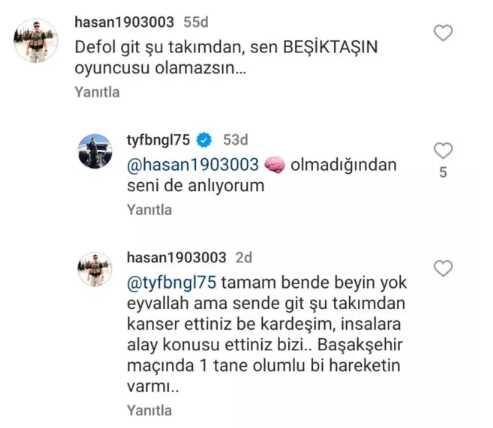 Bu nasıl profesyonellik! Beşiktaşlı Tayfur'un taraftarla girdiği tartışma öyle böyle değil