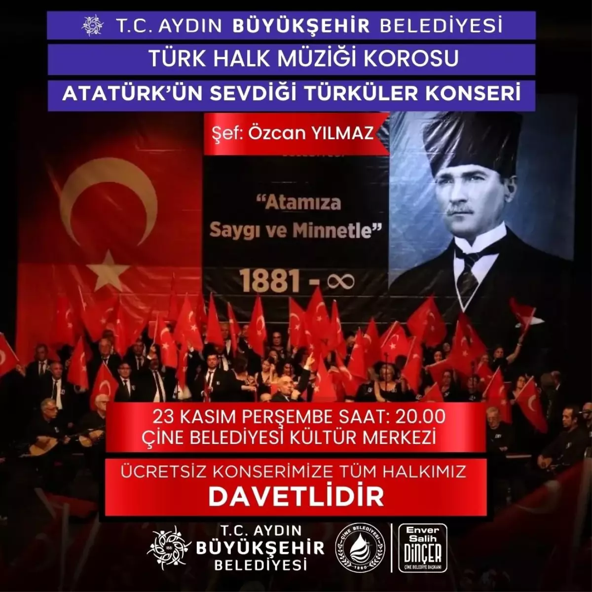 Çine\'de Atatürk\'ün Sevdiği Türküler Konseri