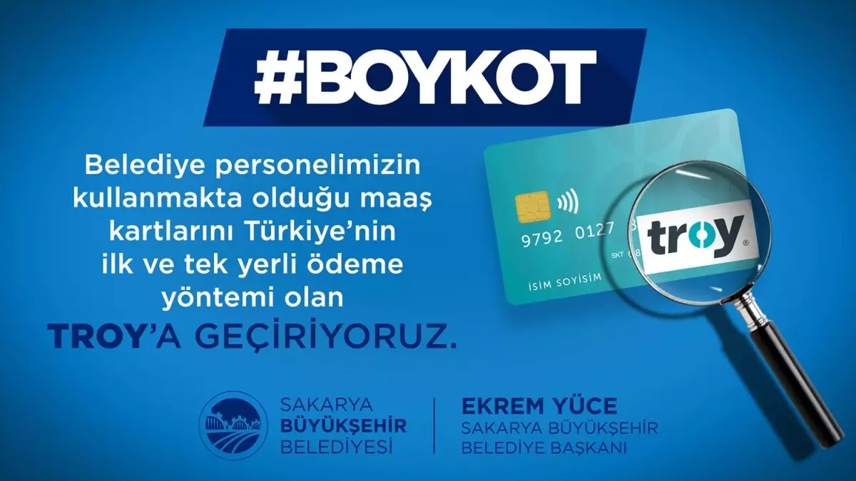 Sakarya Büyükşehir Belediyesi, Maaş Ödemelerinde TROY Kartına Geçiyor