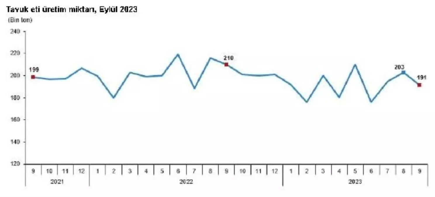 Eylül Ayında Türkiye\'de Yumurta ve Süt Üretimi Arttı, Tavuk ve Hindi Eti Üretimi Azaldı